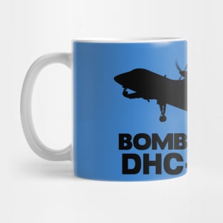 Bombardier Dash 8-100 Silhouette Print (Black) Mug